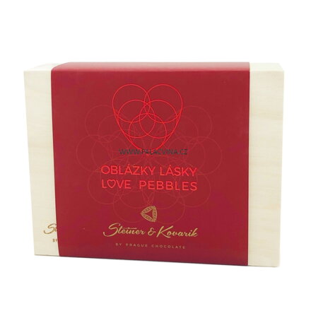 Oblázky lásky - mandle v ruby čokoládě, 150 g