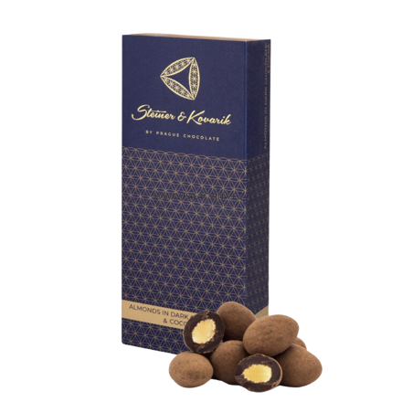 Mandle v hořké čokoládě s kakaem, 130 g