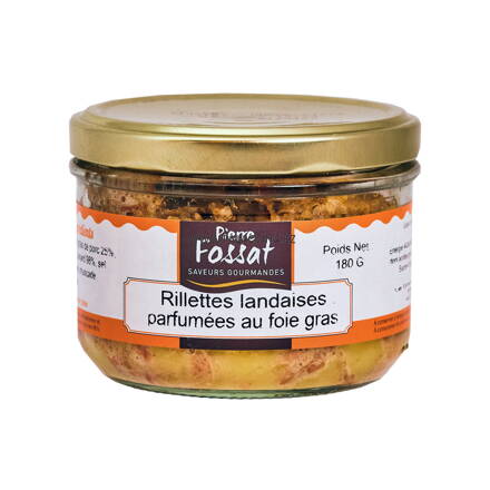 RILLETTES S PŘÍCHUTÍ FOIE GRAS - RILLETTES LANDAISES PARFUMEES AU FOIE GRAS